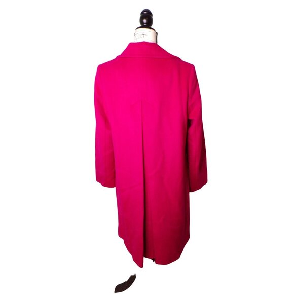 🆕SAM EDELMAN Wool Blend Long Coat Boysenberry Pink 10 - Picture 6 of 7